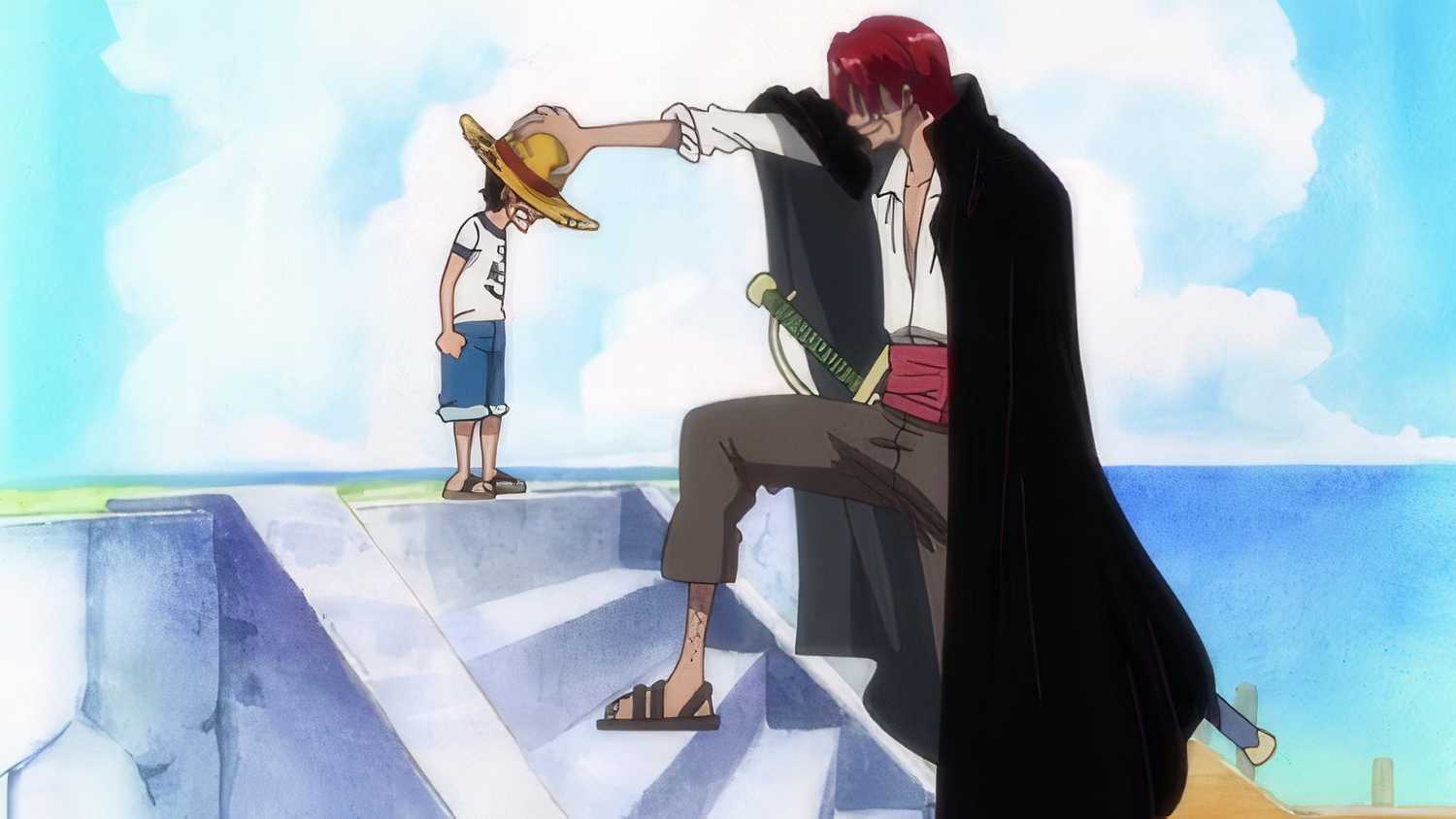 Das Versprechen Shanks gibt Luffy den Strohhut