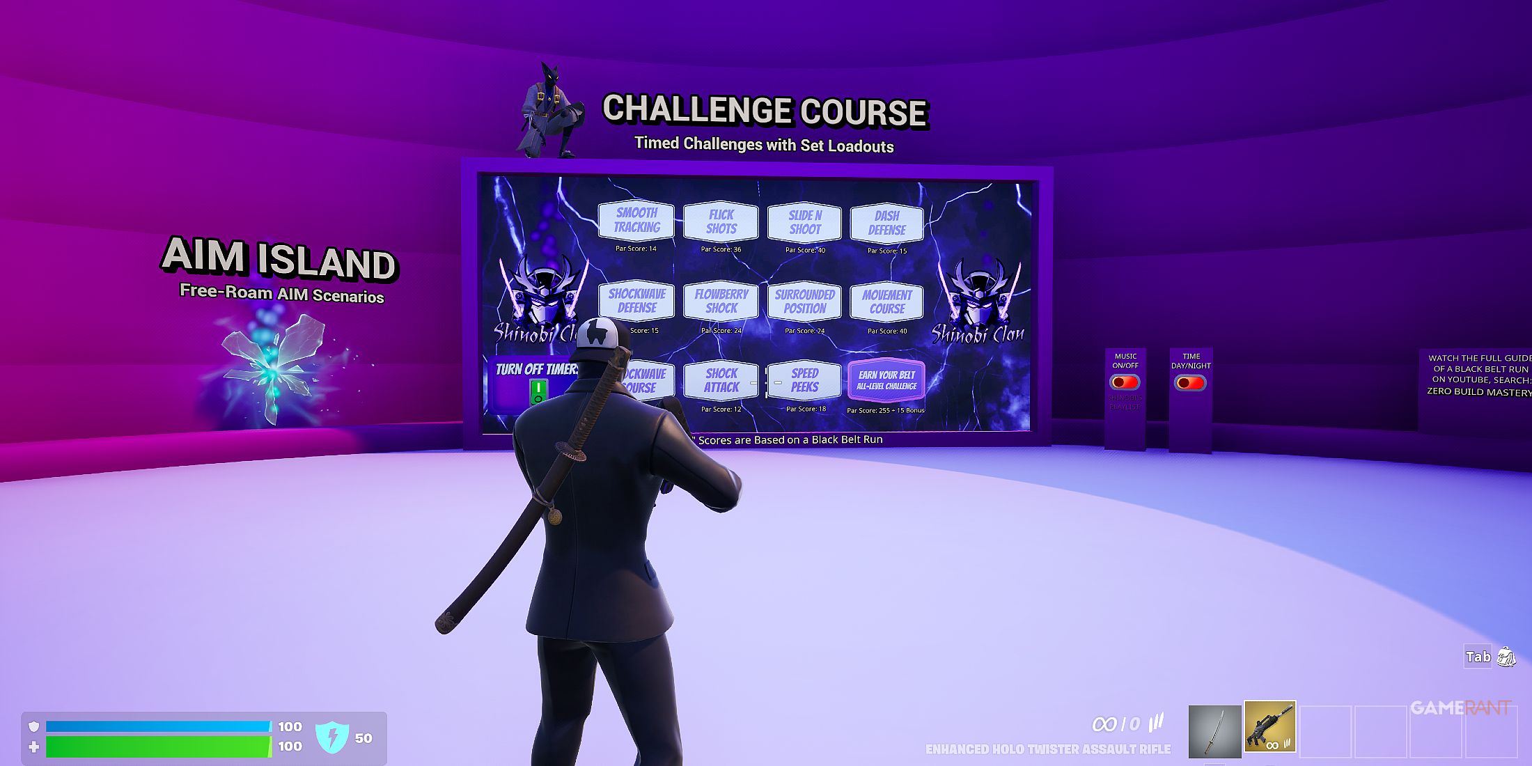Shinobi Zero Build Training Course in Fortnite 