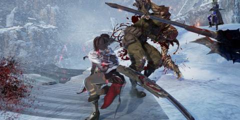 Slashing an enemy in Code Vein