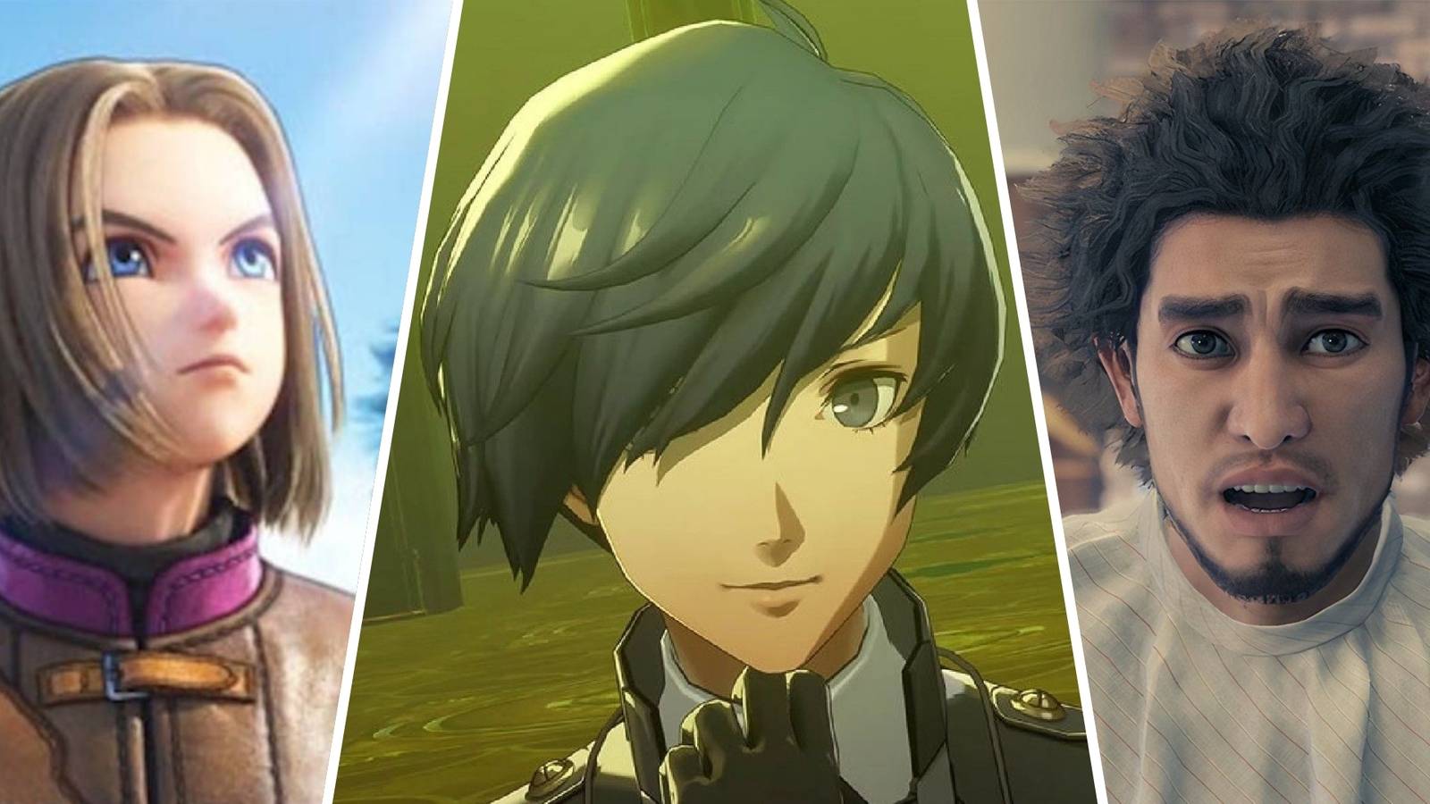 Slow Burn JRPGs That Pay Off in the End featuring dragon quest 11, persona 3 and yakuza protagonist