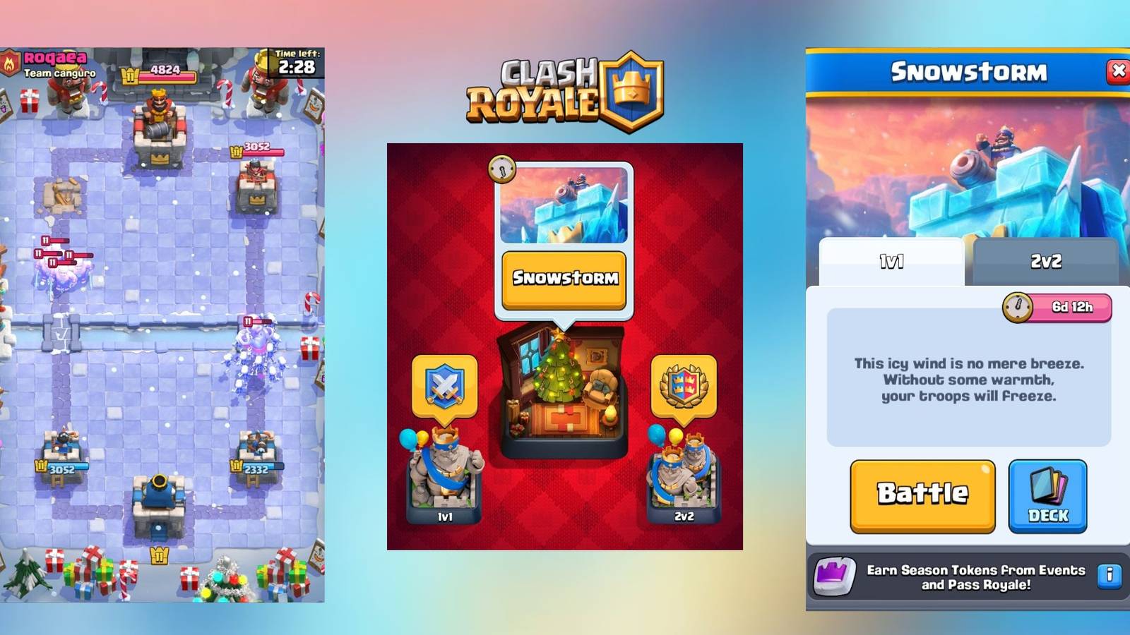 snowstorm event guide clash royale