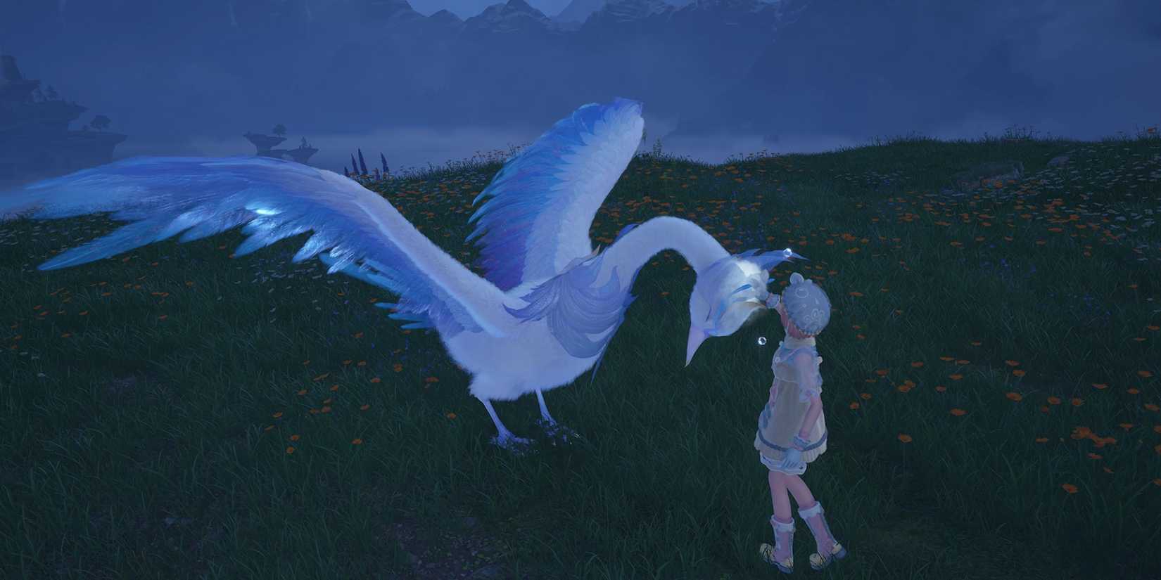 soaring above the starry sky quest in infinity nikki - groom the astral swan