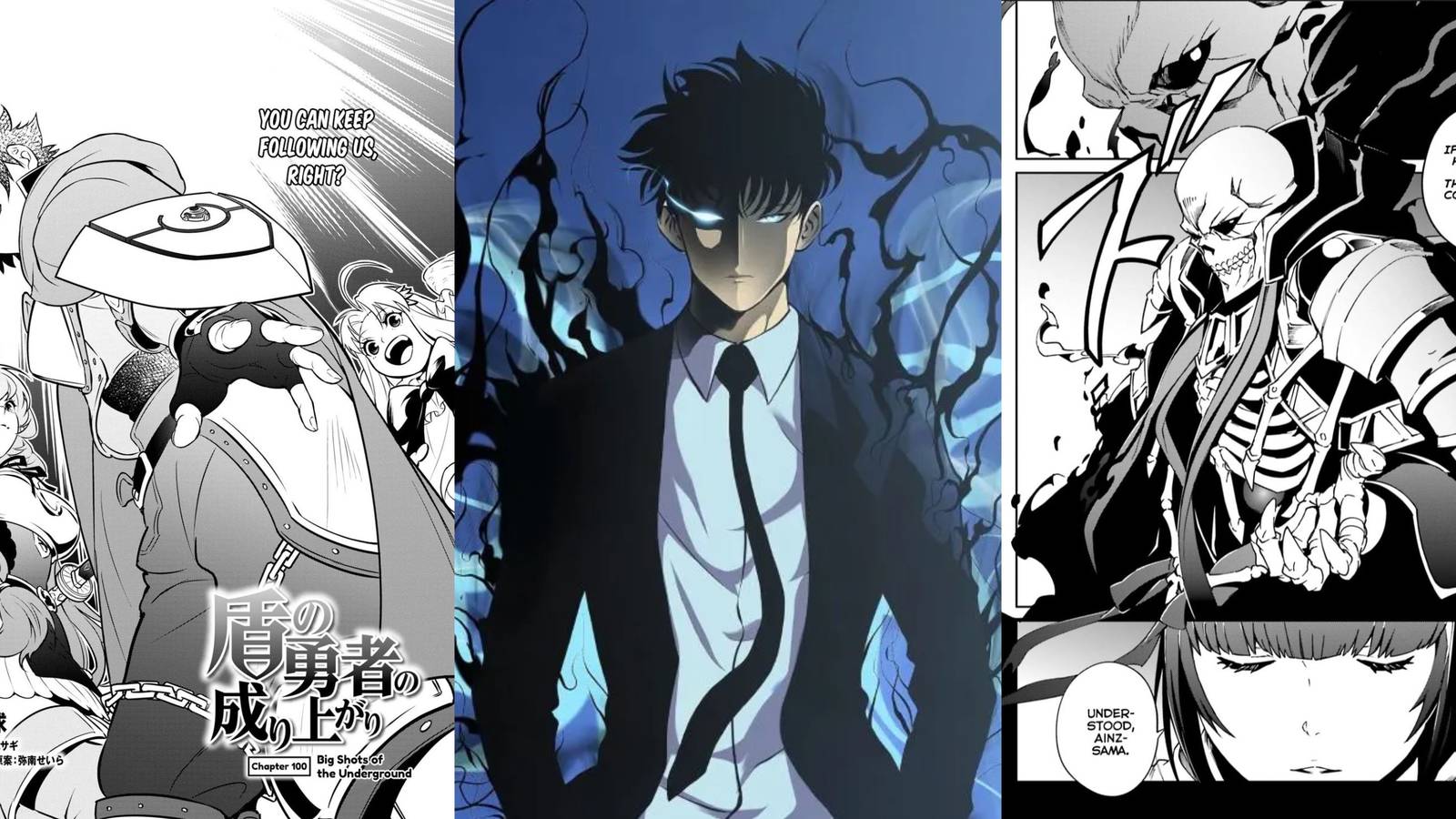 Solo Leveling similar manga Shield Hero Overlord