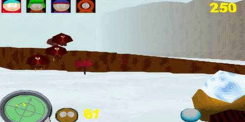 preparing to throw a snowball at a turkey