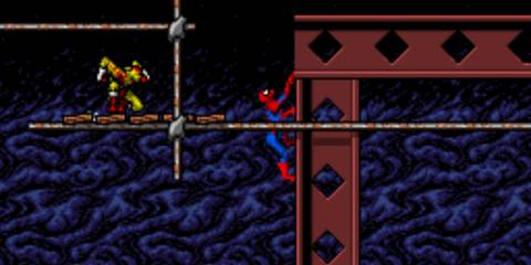 Spider-Man fighting Shocker.