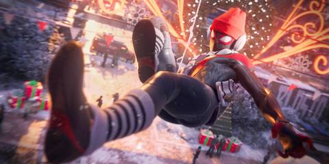 spider-man miles morales game christmas hat