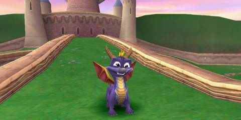 spyro with a goofy face