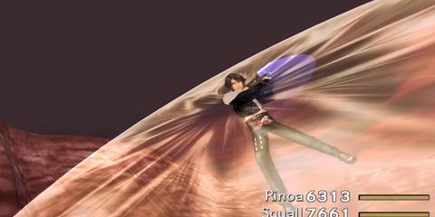 squall unleashing an attack in final fantasy 8