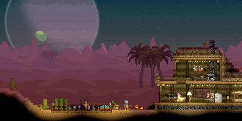 Starbound house on a beach