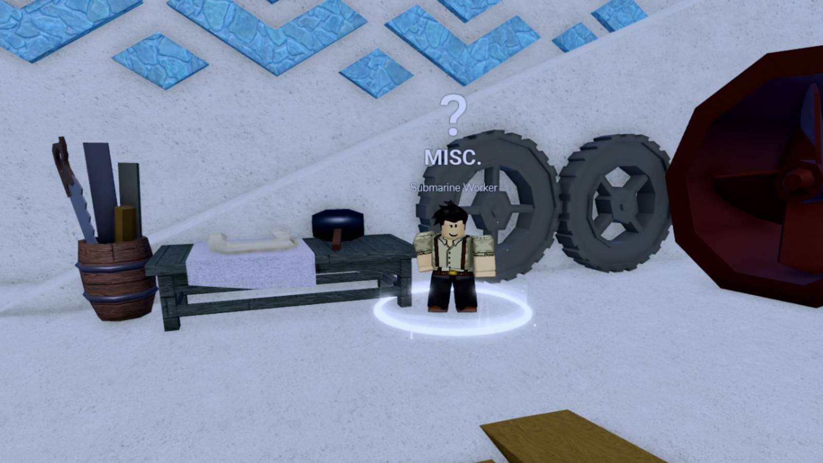 Submarine Worker NPC in Blox Fruits