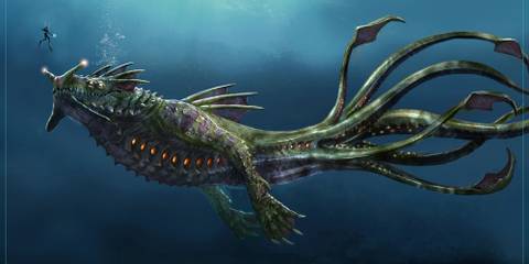 Subnautica Sea Dragon Concept Art