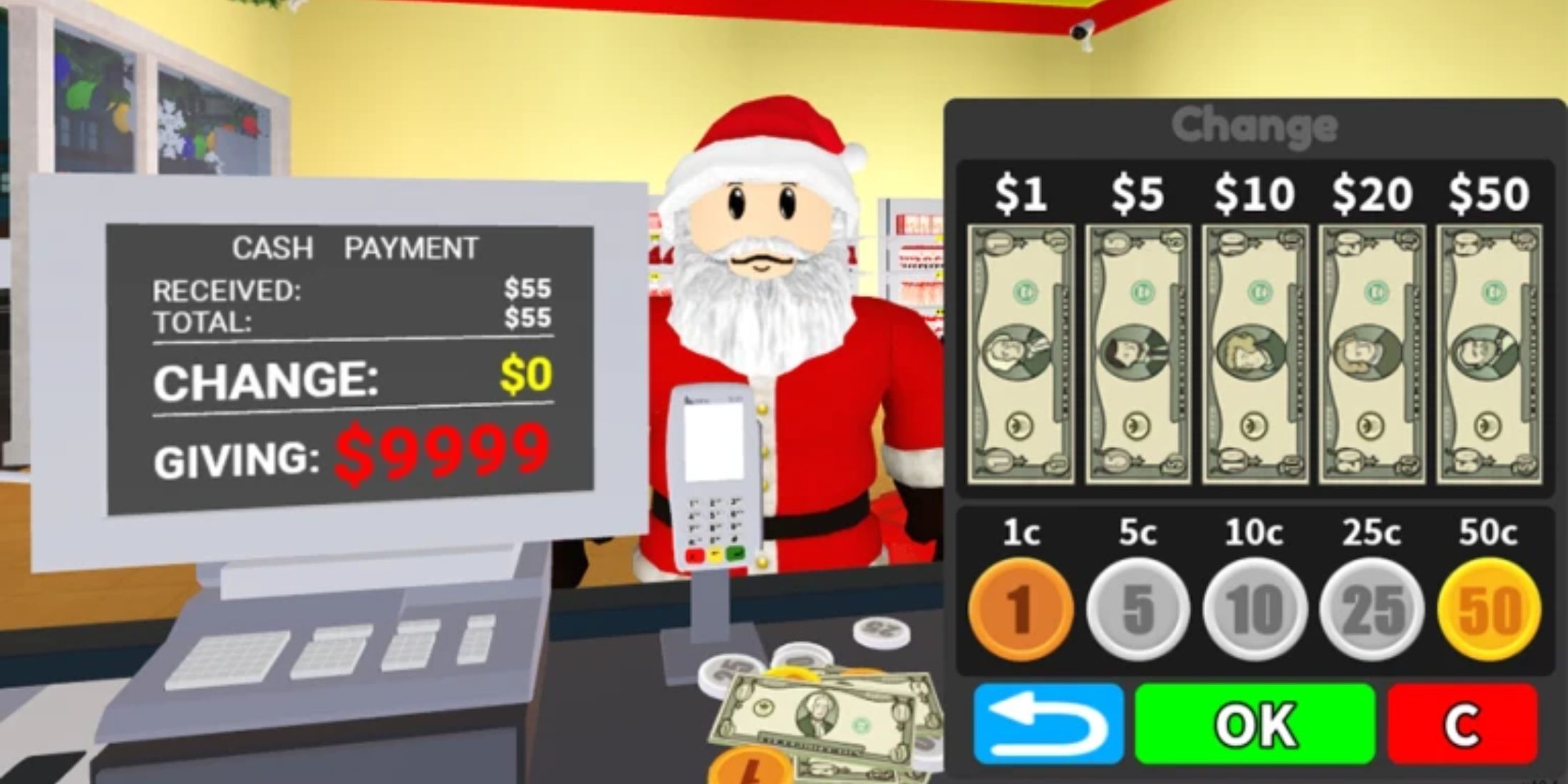 The character of the supermarket simulator