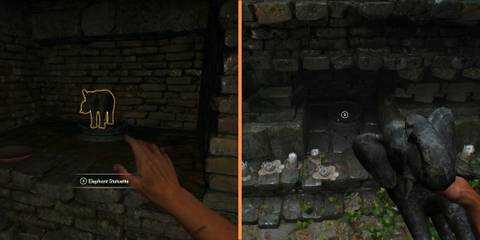 Switch the First Elephant in the First Compartment in the Second Compartment under Statue (1)