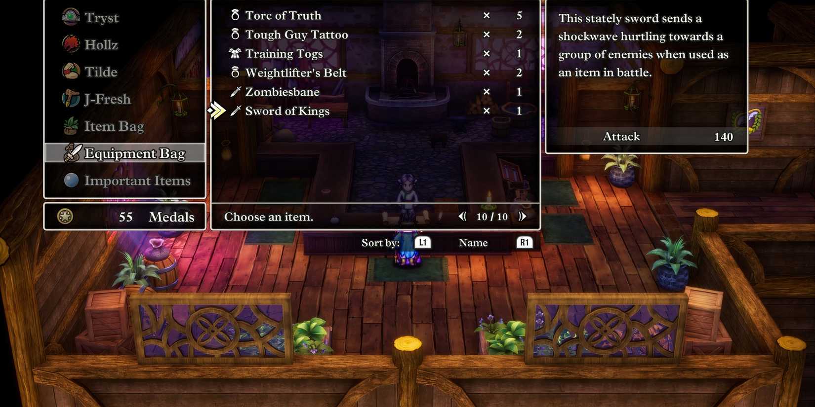 Sword Of Kings weapon in Dragon Quest 3 HD-2D Remake