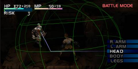 Targeting an enemy in Vagrant Story