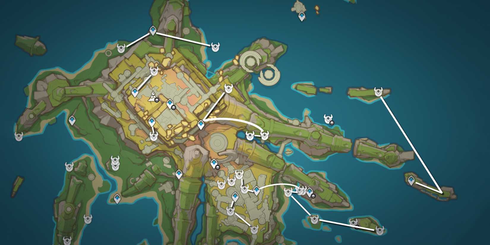 Tenebrous Mimiflora Locations and farming route in genshin impact - route 2