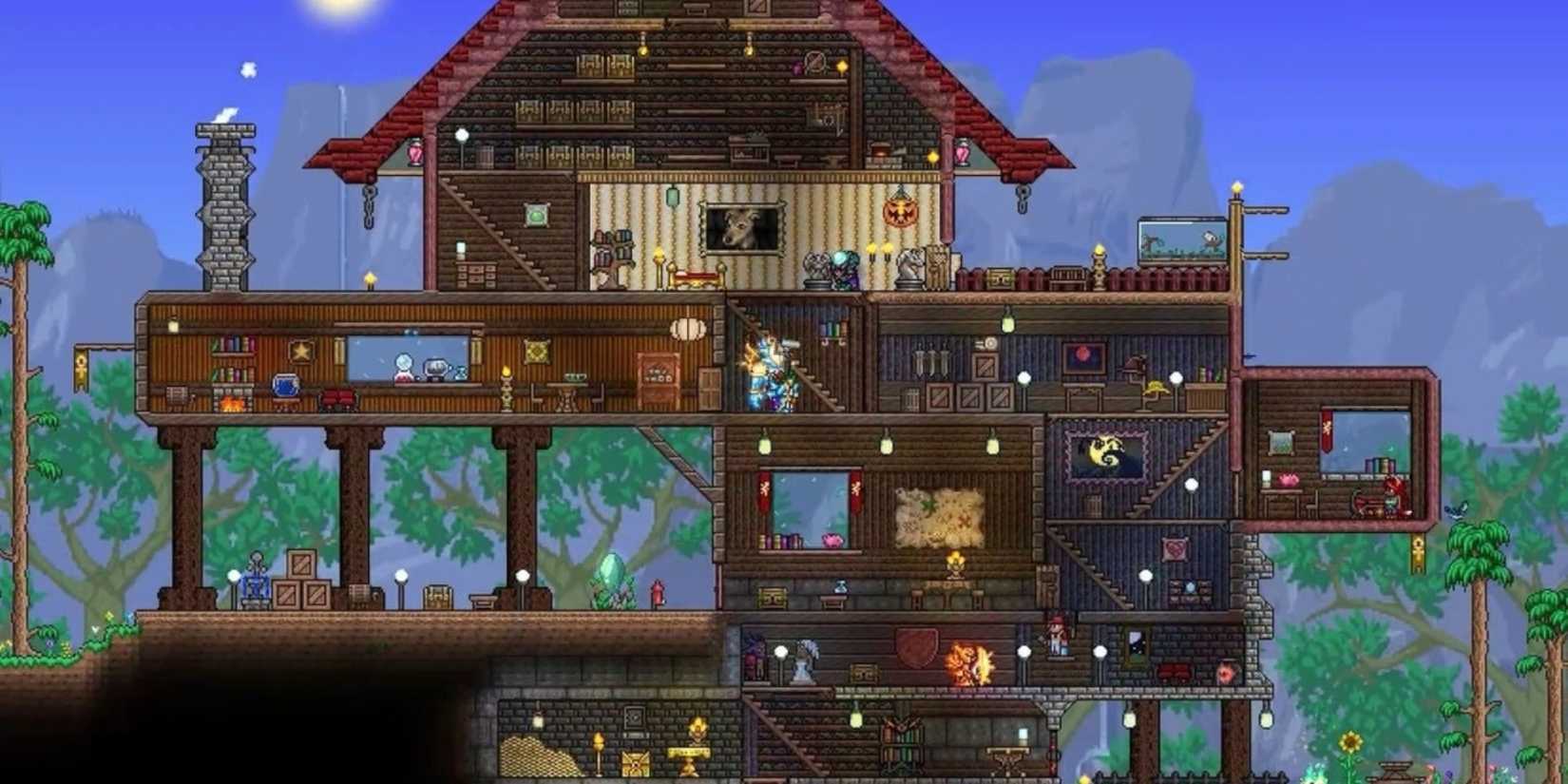 a big Terraria house