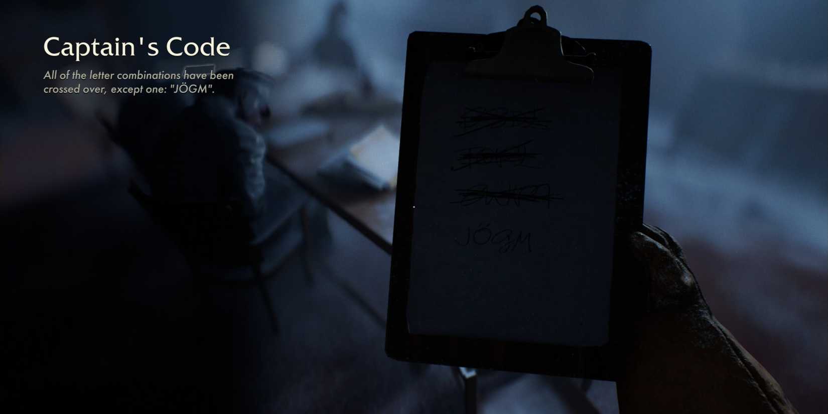 Encontre as pistas nos aposentos do capitão