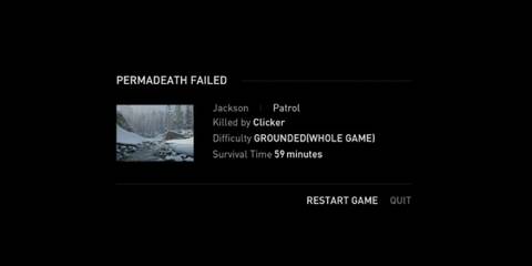 The Last Of Us Part 2 permadeath failed