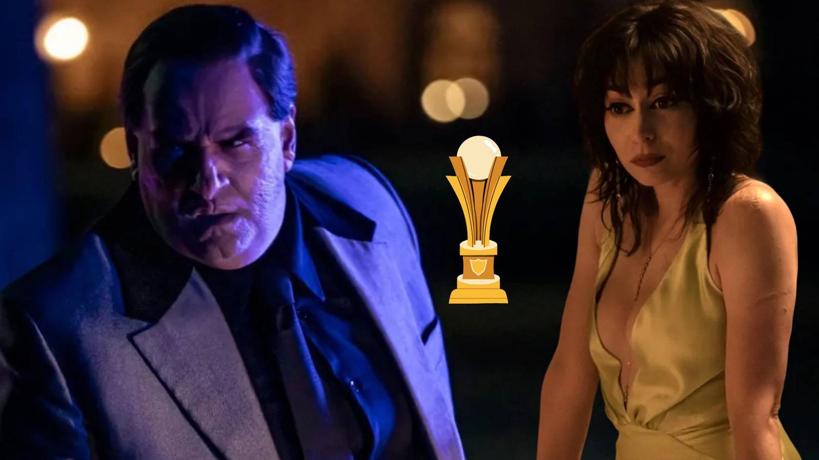 Colin Farrell and Cristin Milioti in The Penguin