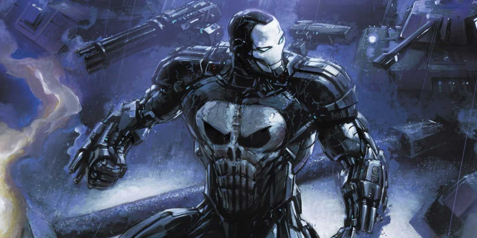 The Punisher as the new War Machine in The Punisher #219