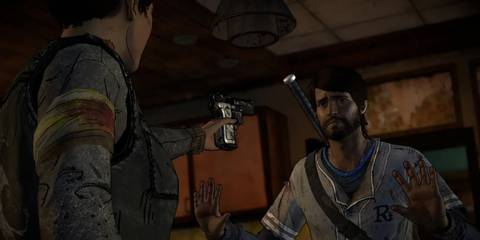 The Walking Dead A Telltale Series Pointing A Gun
