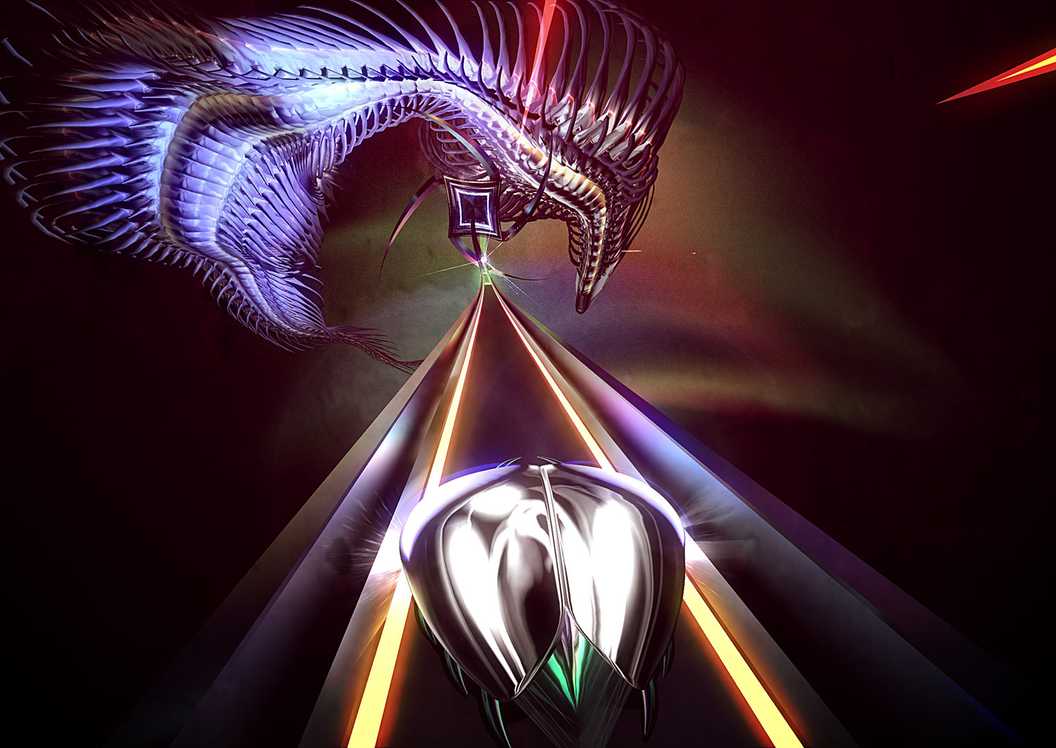 Tampilan gameplay Thumper