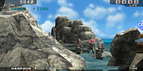 Time Crisis 3 gameplay shooting enemies