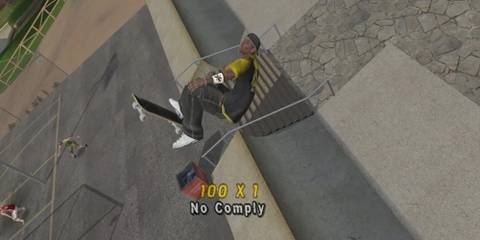 Tony Hawk's Pro Skater 4 getting air from a ramp