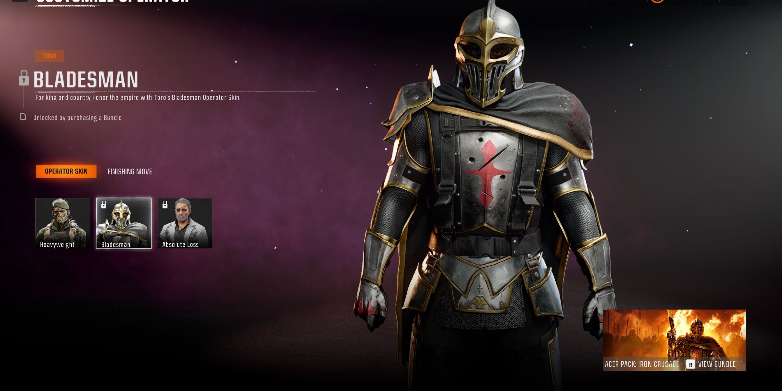 toro's bladesman skin