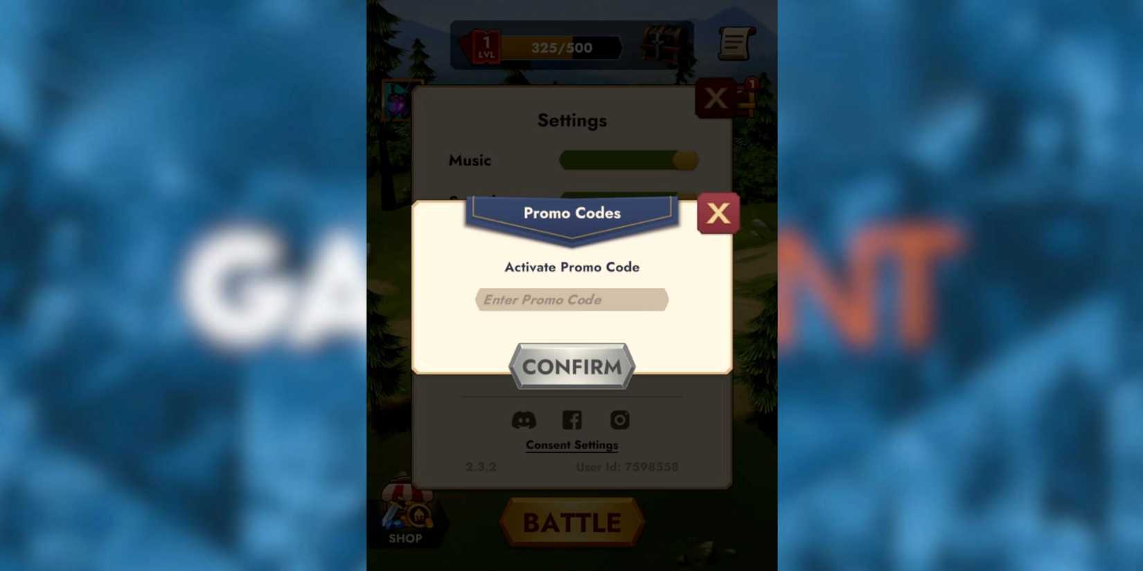 Kingdom Clash the codes tab