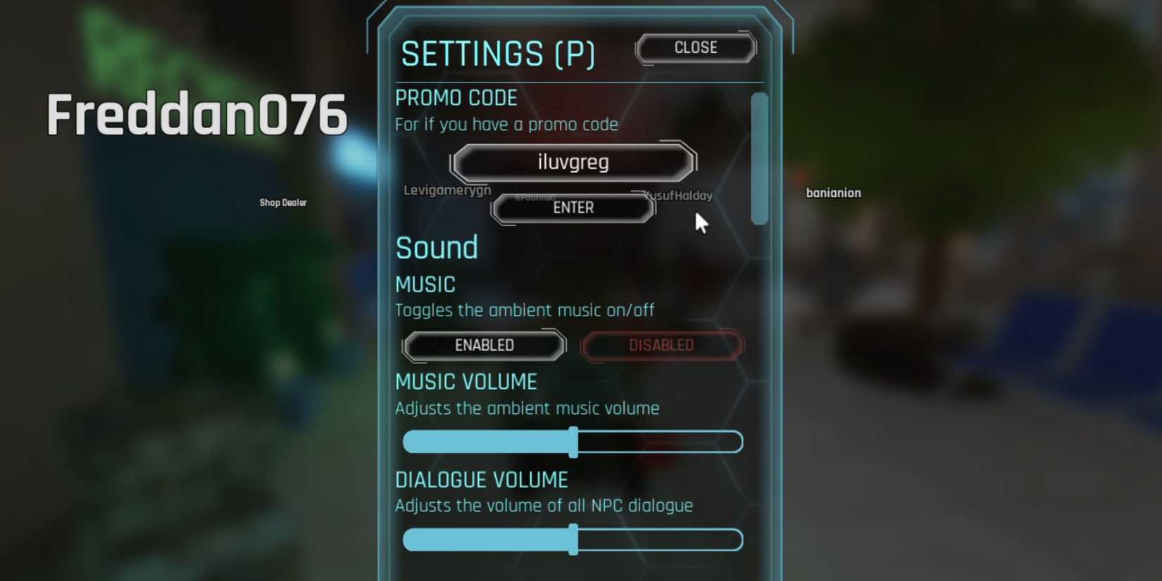 Trash Game the codes tab