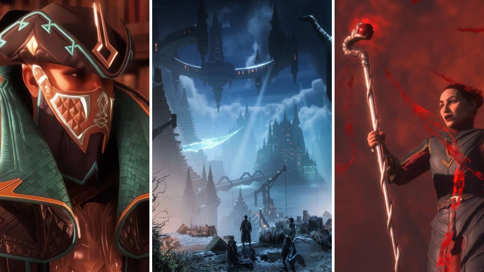 A grid of people and places in Minrathous from Dragon Age: The Veilguard