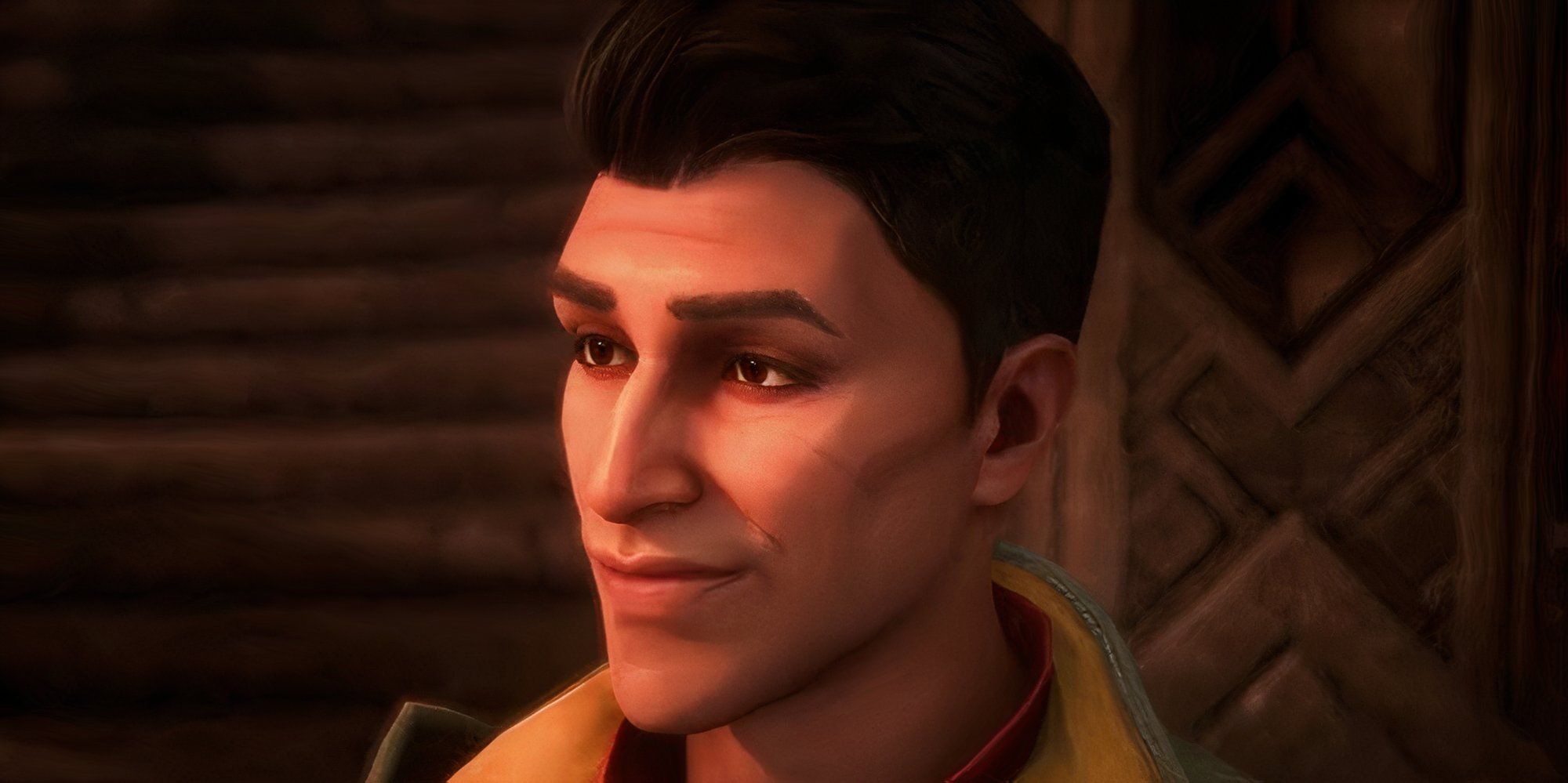 Elek smiling in Dragon Age: The Veilguard