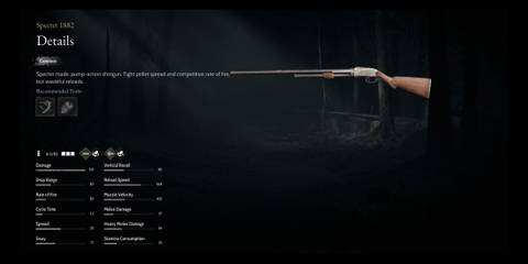 The Specter 1882 Shotgun from Hunt: Showdown 1896 In The Statistics Viewer