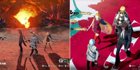 The Protagonist, Basilio, Junah, and Eupha On The Tyrant Star & Victory Screen 