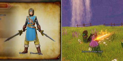 The Protagonist With Endgame Gear & Using Flame Slash