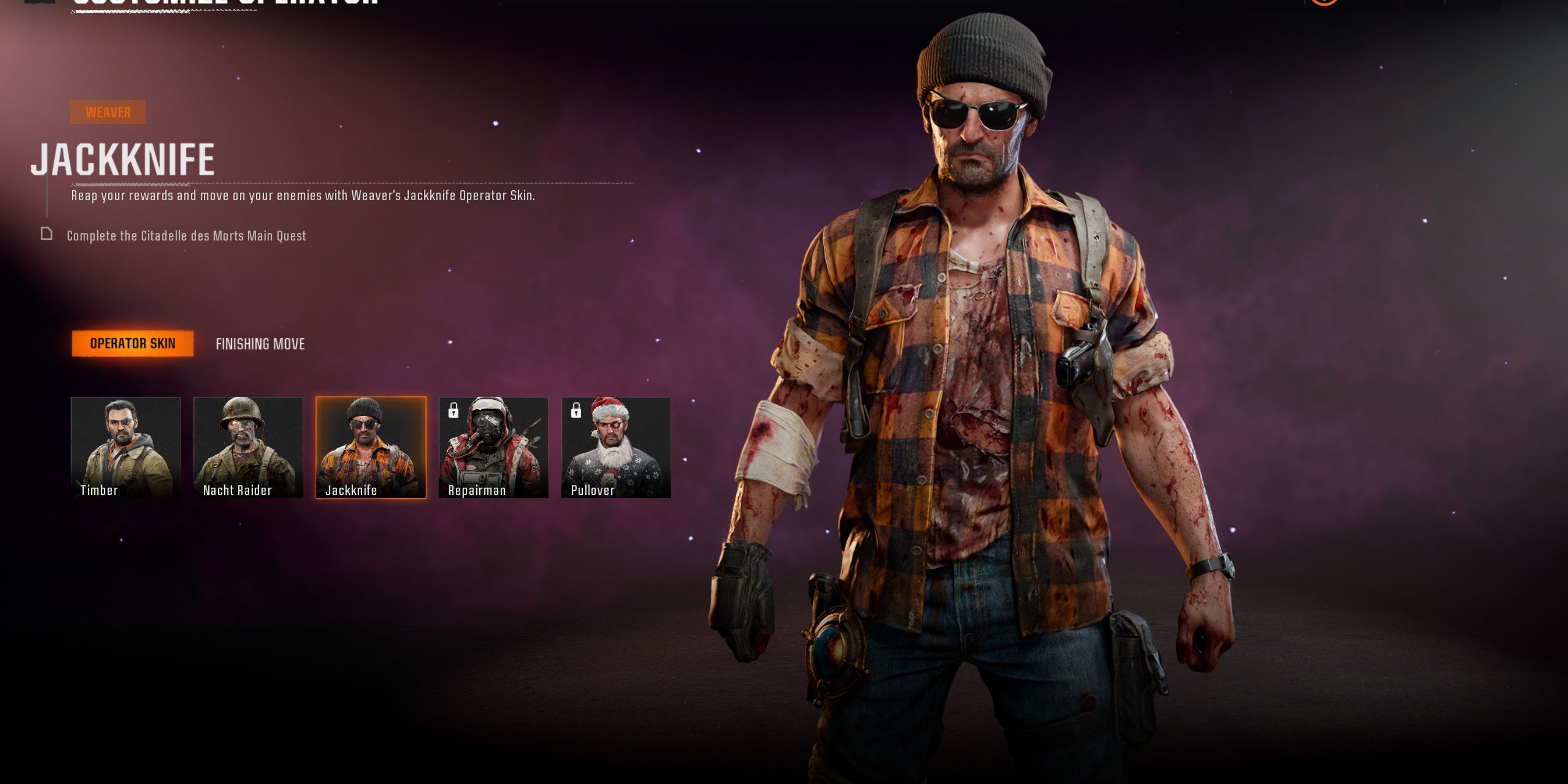 weaver's jackknife skin