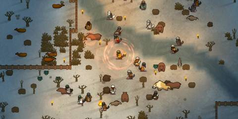 dead trees in snow biome cold colonists