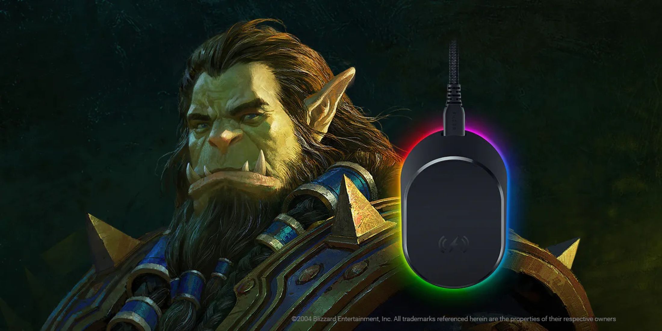 world of warcraft razer collaboration thrall mouse dock pro