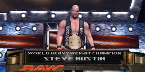 WWE SmackDown! Here Comes The Pain 'Stone Cold' Steve Austin with the 'Big Gold' World Heavyweight Championship belt