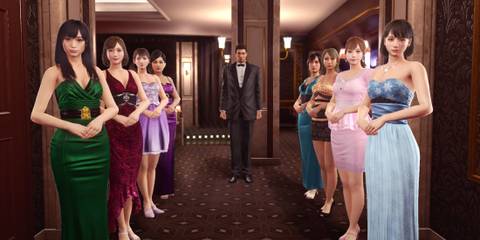 Yakuza Kiwami 2 Kazuma Kiryu at a hostess club