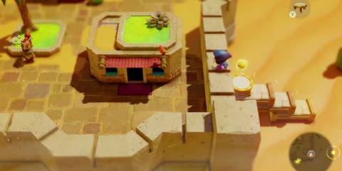 Zelda entering Gerudo Town.