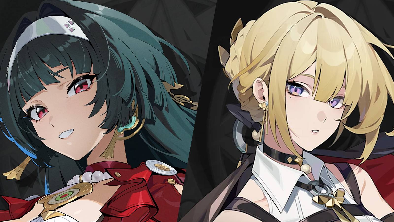 The promo visuals for Astra Yao and Evelyn from Zenless Zone Zero.