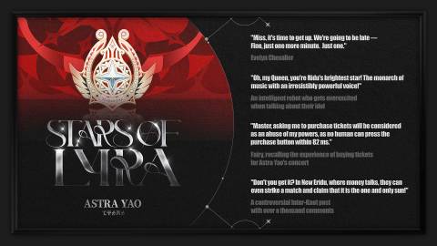 Zenless Zone Zero's Agent Record post for Astra Yao