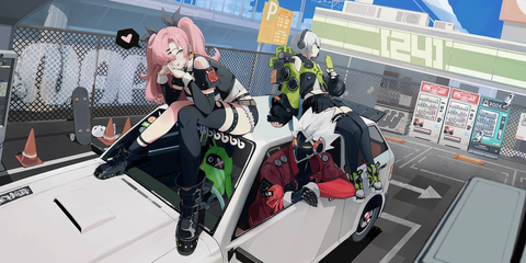 An early key visual for Zenless Zone Zero showing the Cunning Hares