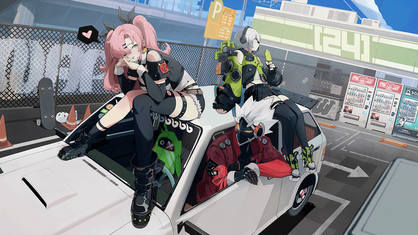 An early key visual for Zenless Zone Zero showing the Cunning Hares