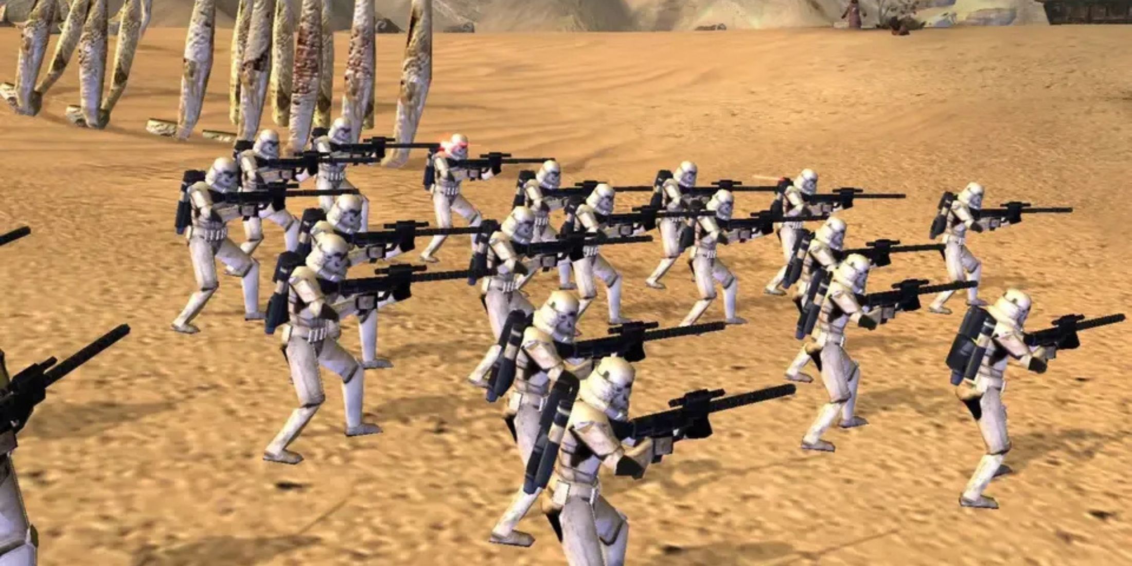 A Squad of Stormtroopers in Battle from Star Wars: Empire at War