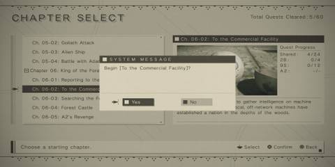 The Player Using Chapter Select 