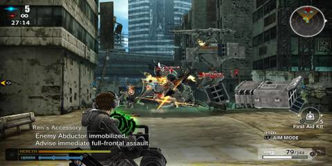 The Player Shooting An Autocannon